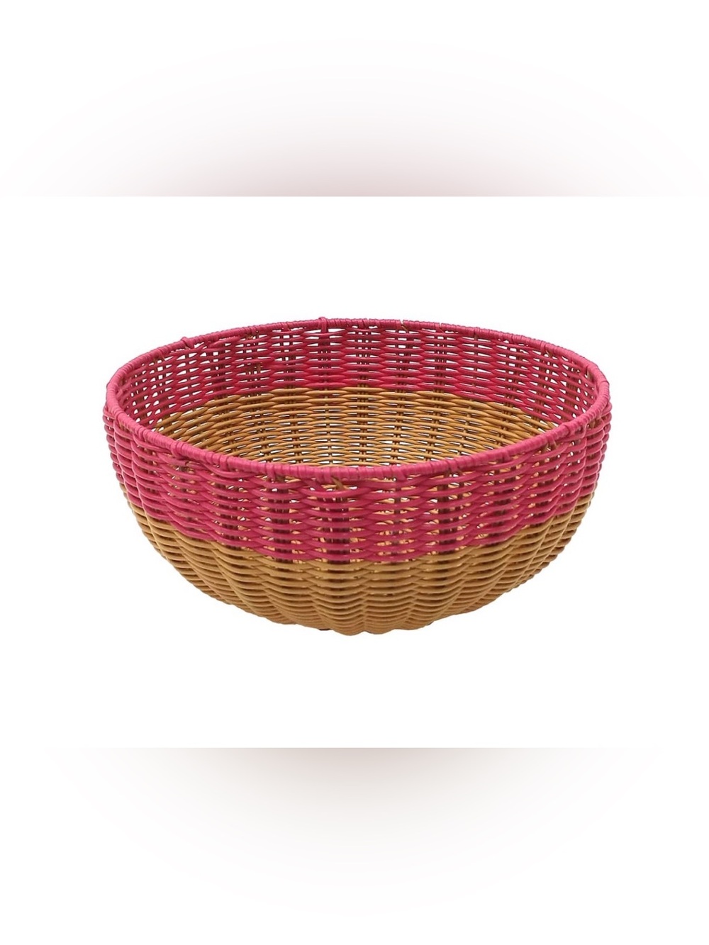 Pink and natural tone basket - Home Accents